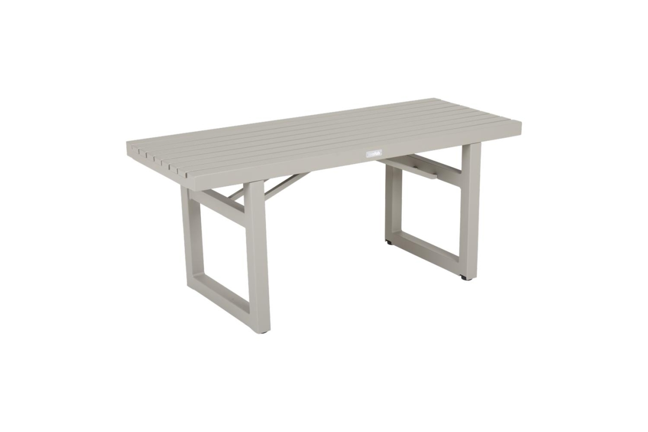 Gartenbank Vevi aus Metall 105 cm, Kaki Gartenbank Vevi aus Aluminium 105 cm, Beige