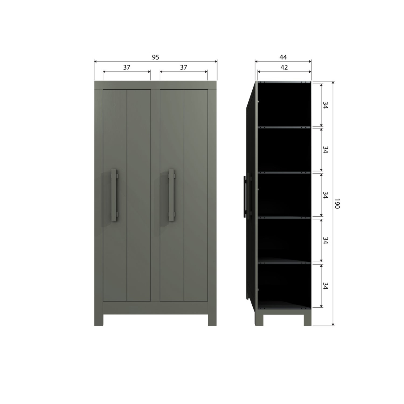 Schrank Bobby aus Kiefernholz, Forest