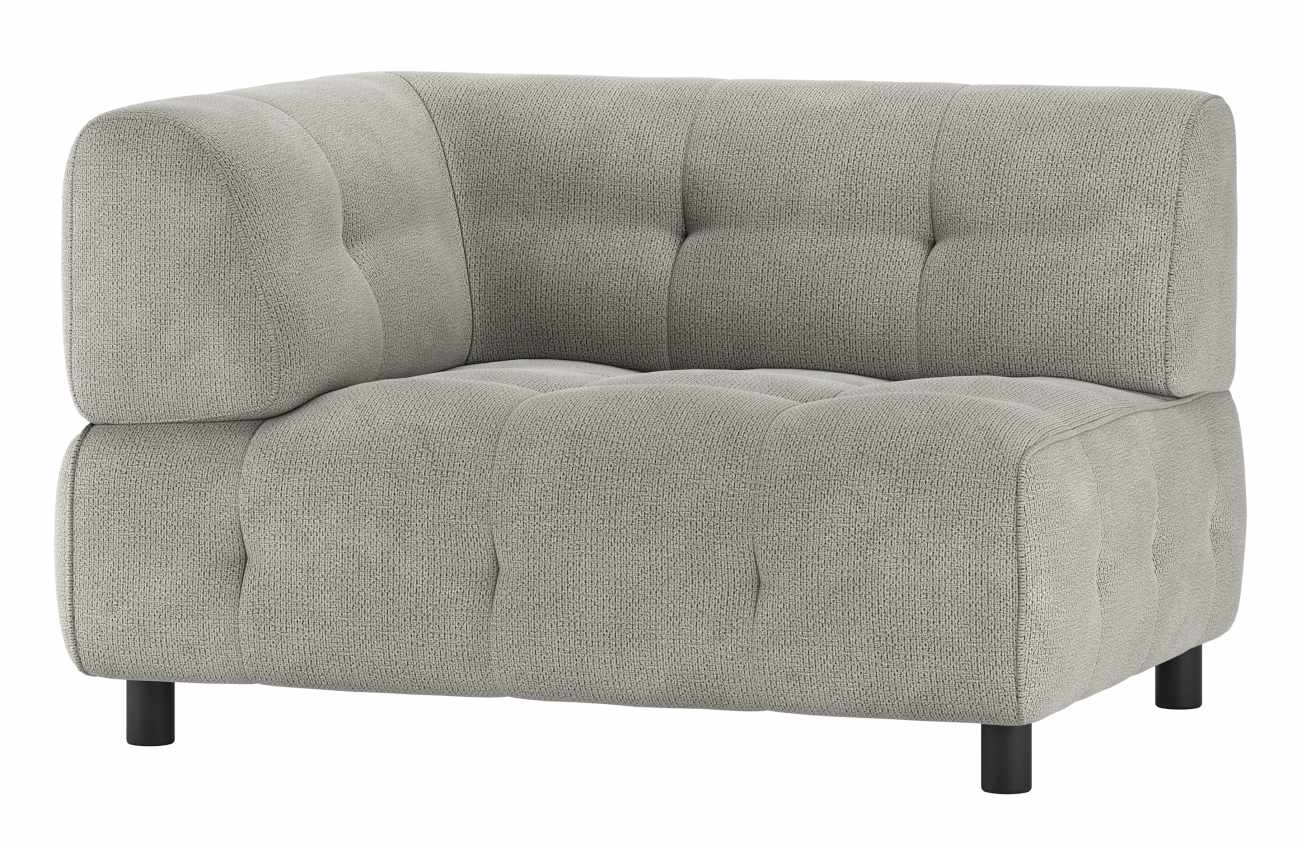 Modulsofa Louis aus Chenille Links, Grau