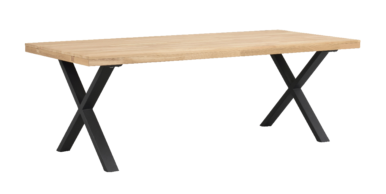 Esstisch Brooklyn, X-Gestell, 220cm, Natur