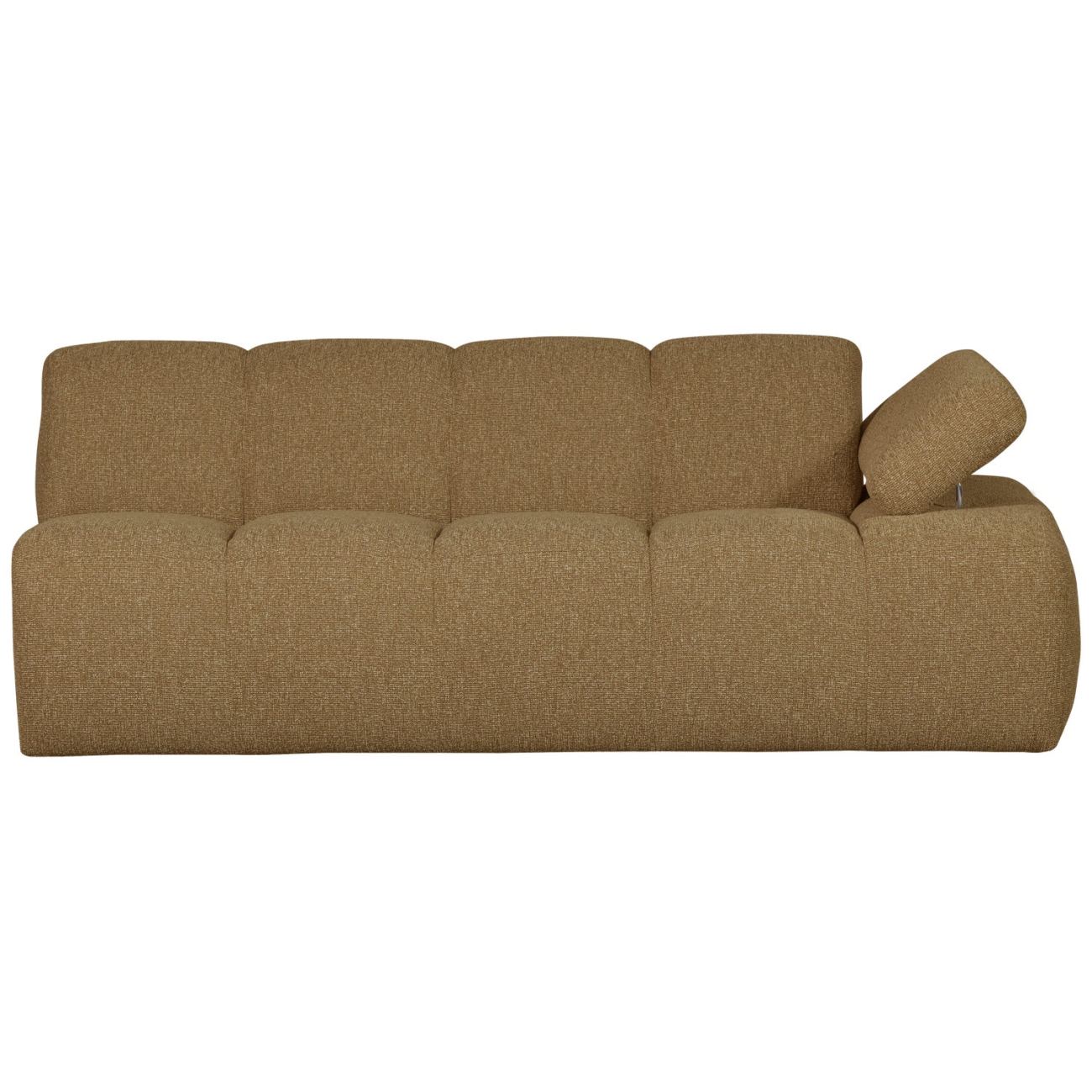 Modulsofa Mojo Boucle 2er Arm-Rechts, Gelb/Braun