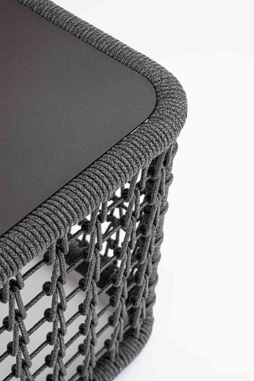 Gartencouchtisch Kollar aus Aluminium, Anthrazit
