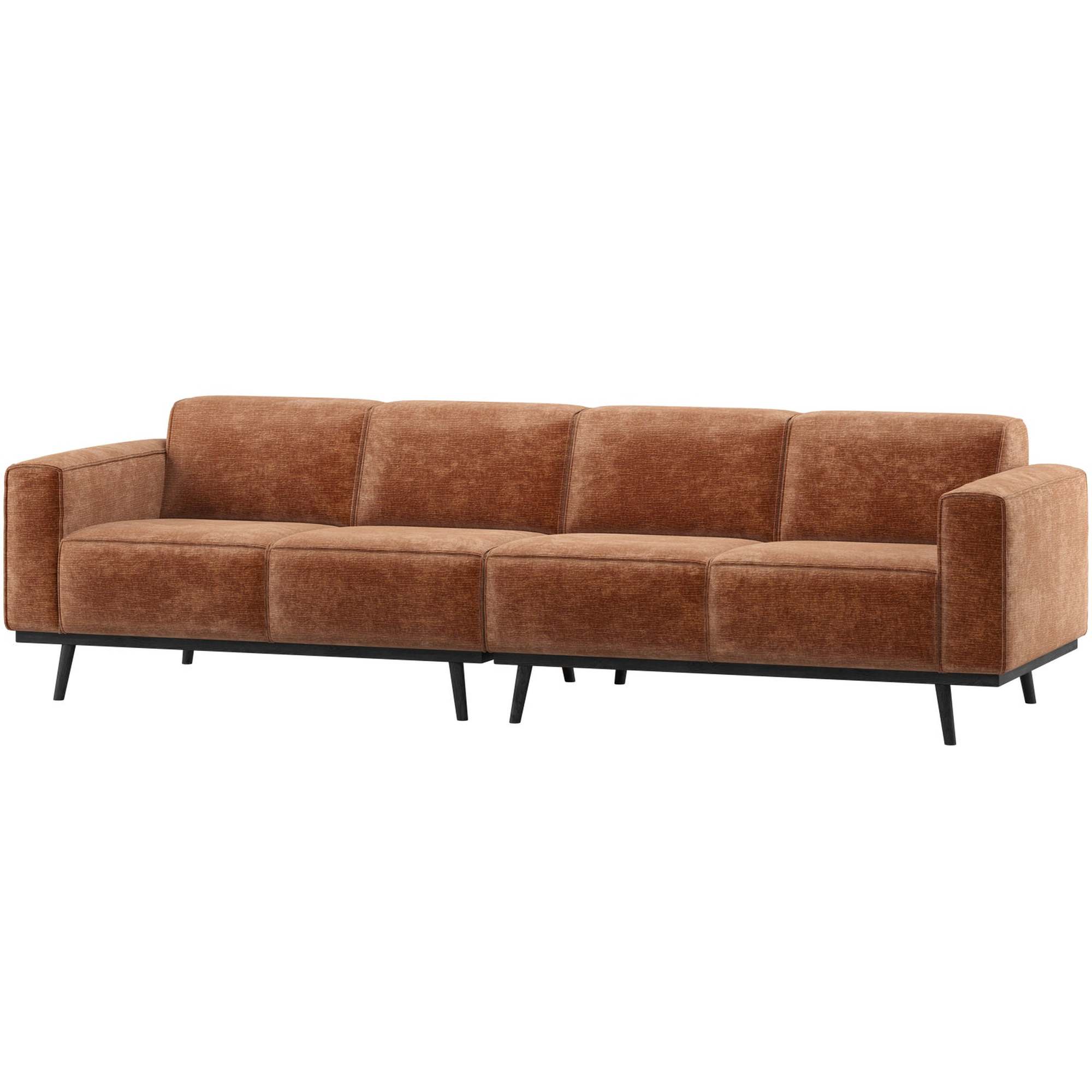 Sofa Statement 4-Sitzer 280 cm - Chenille-Samt, Terra