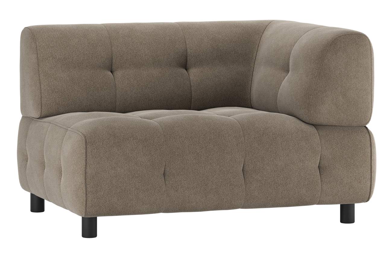 Modulsofa Louis aus gewebten Stoff Rechts, Taupe