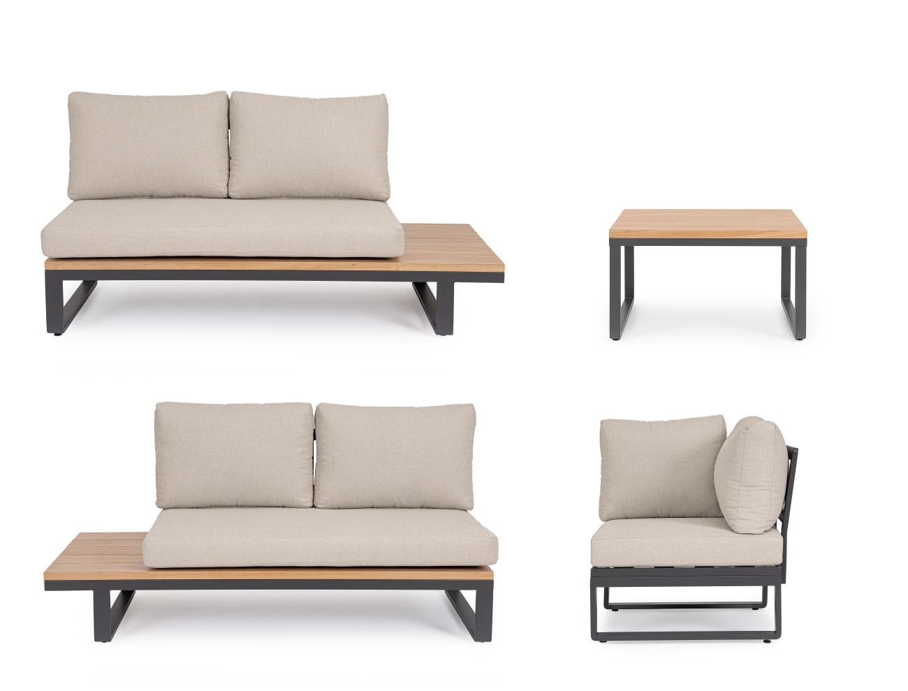 Gartenecksofa Zelmar Inkl. Couchtisch