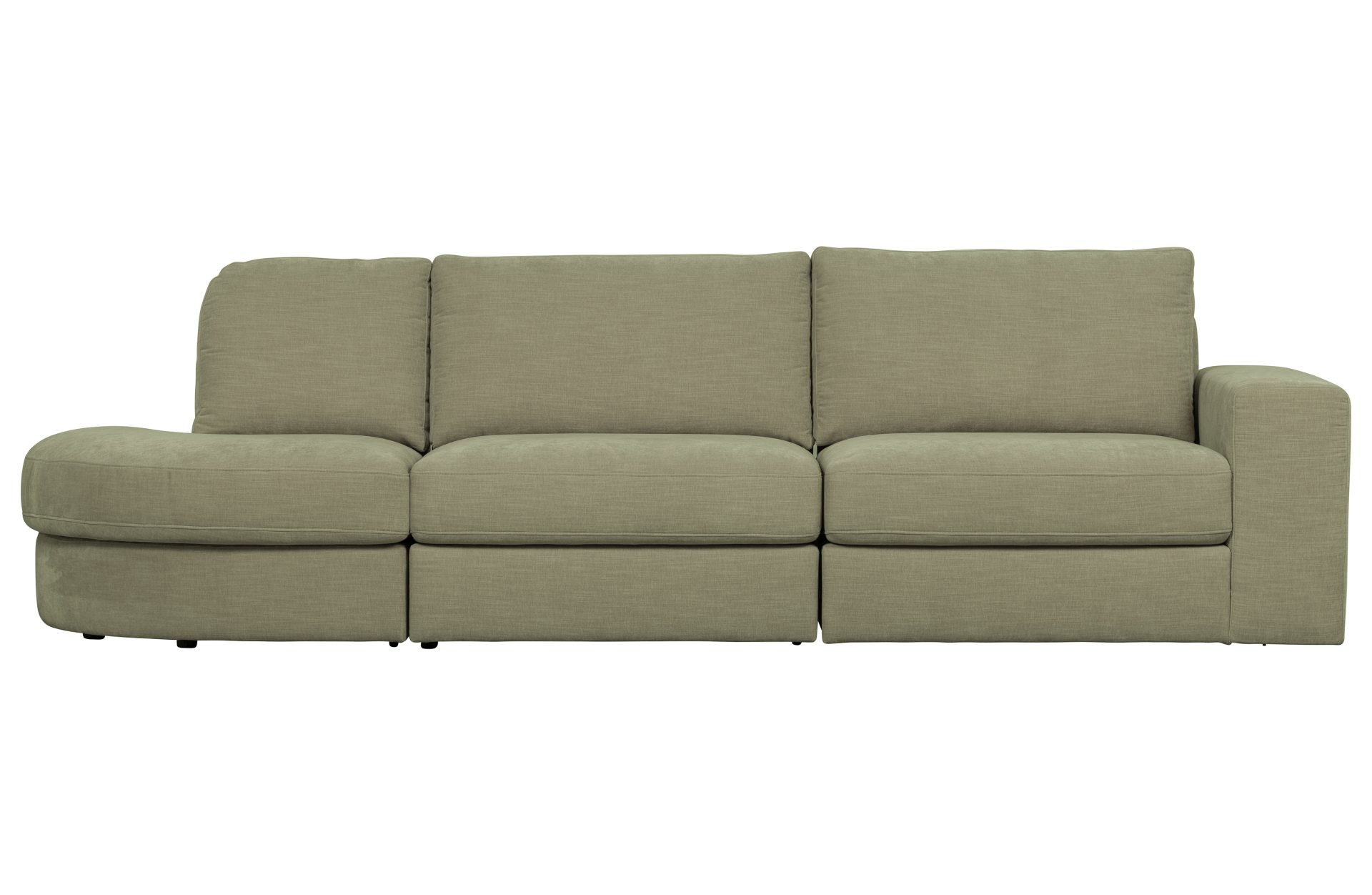 Modulsofa Family 1-Seat Eck-Element Rund Links, Grün