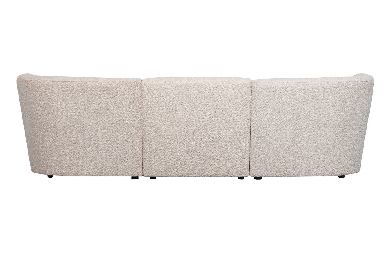 Sofa Coco aus Boucle-Stoff, Creme