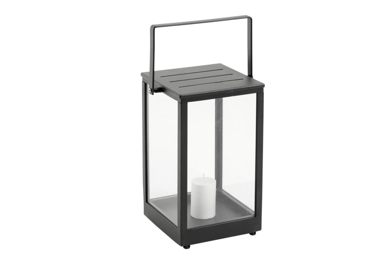 Windlicht Belfort aus Metall Big, Schwarz