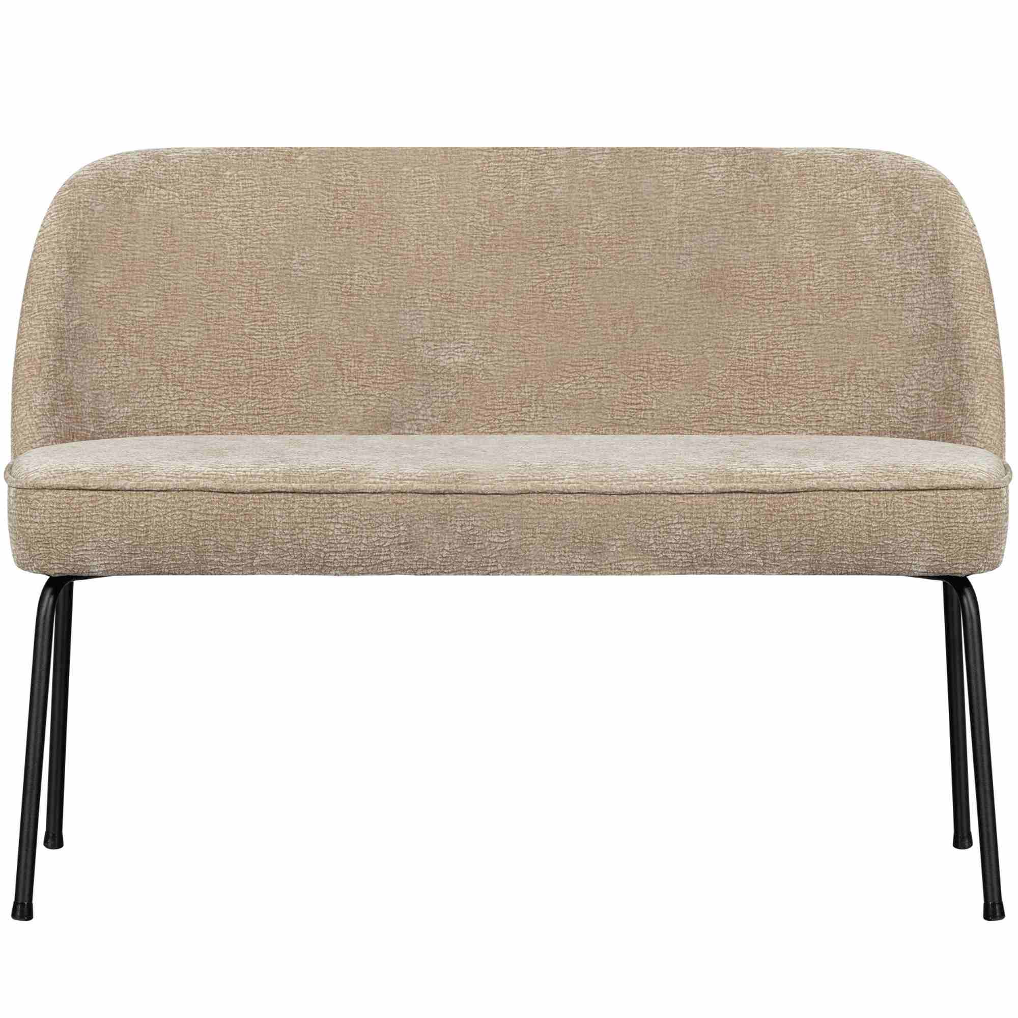 Essbank Vogue aus 3D-Chenille in Sand - stilvolle, bequeme mit weichem Bezug