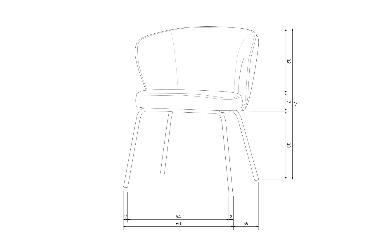 Esszimmerstuhl Admit aus Boucléstoff, Beige