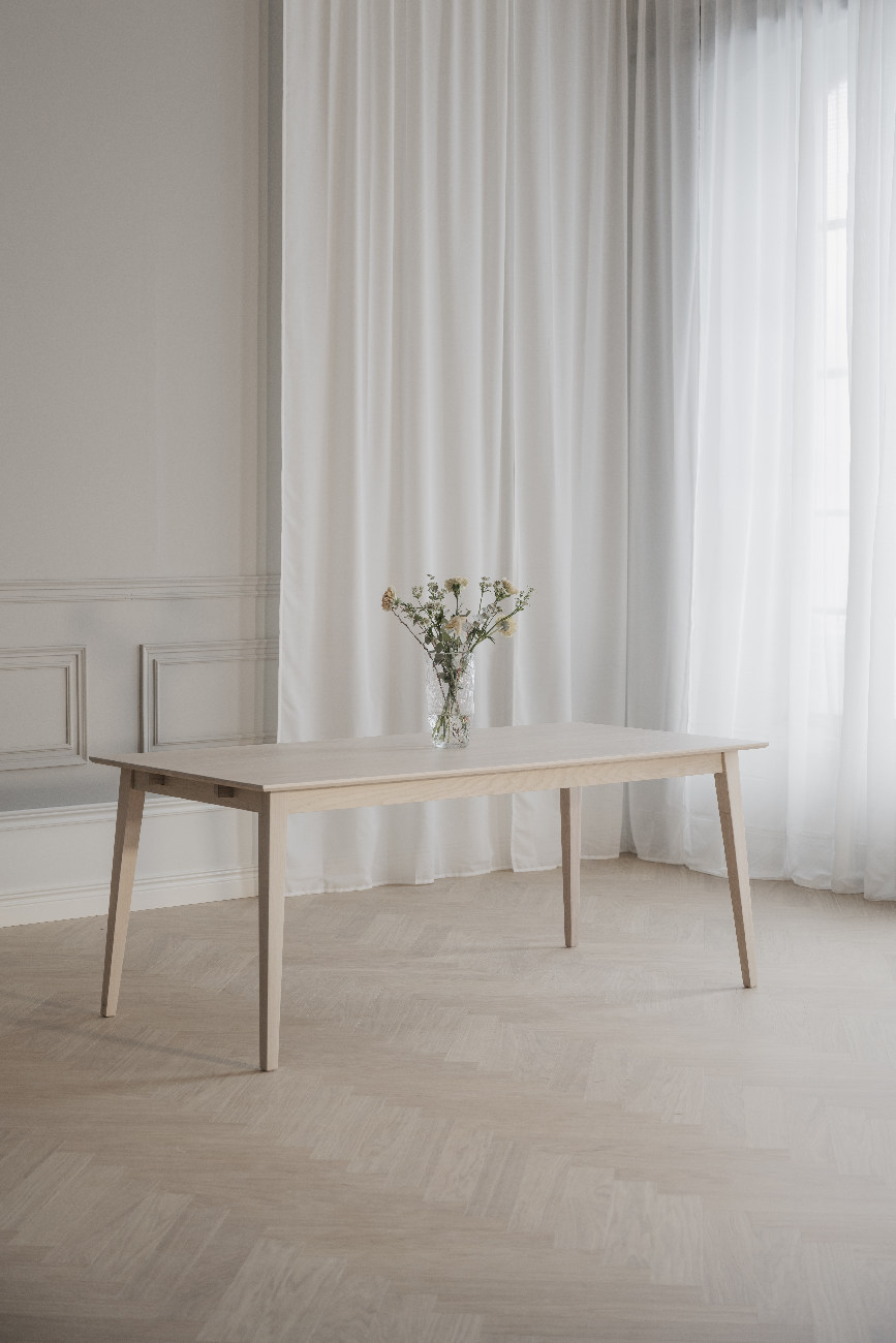 Esstisch Filippa Rechteckig 180x90cm, Eiche Weiß pigmentiert