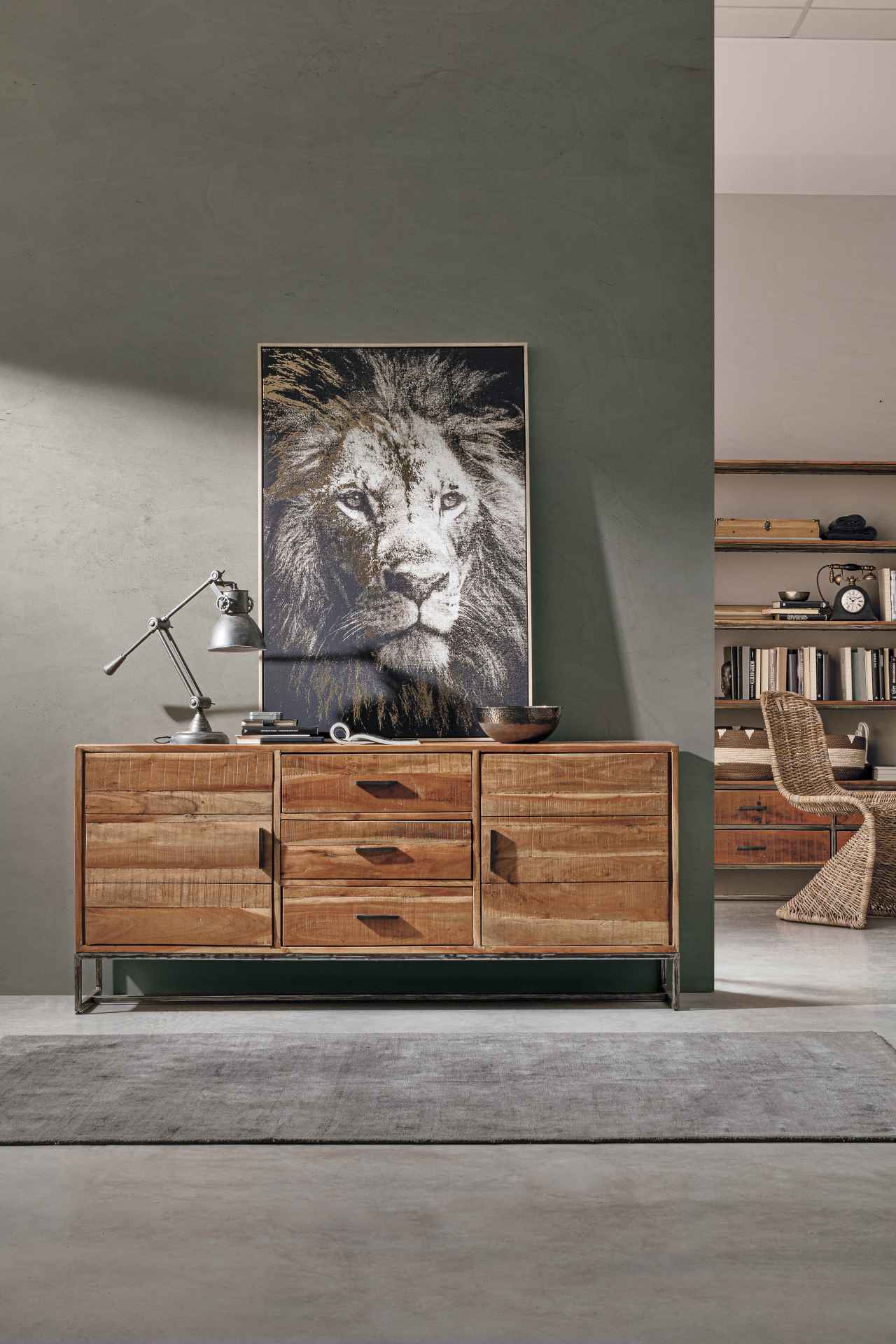 Sideboard Elmer aus Akazienholz, 175 cm