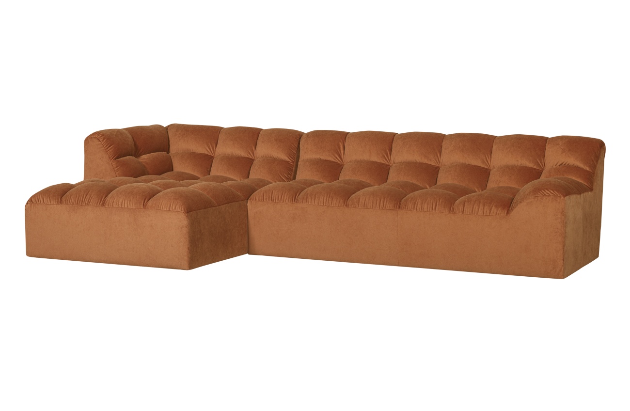 Ecksofa Allure aus Samt Links, Terra