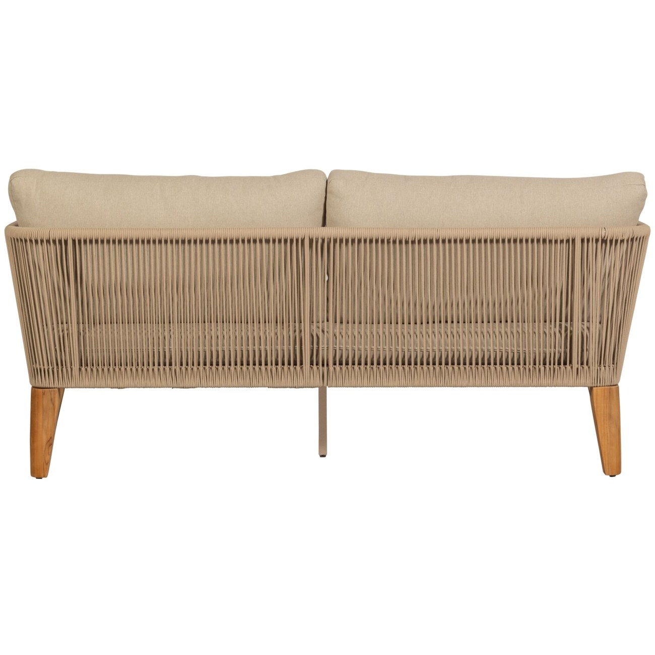 Gartensofa San Remo aus Teakholz, Sand