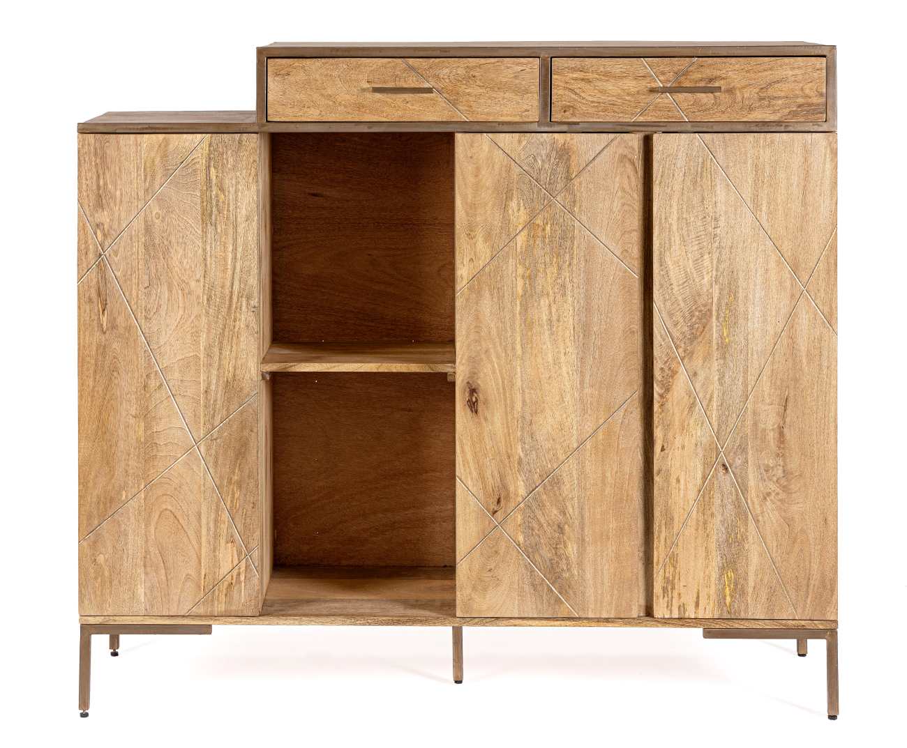 Highboard Jaidev aus Mangoholz, 145 cm