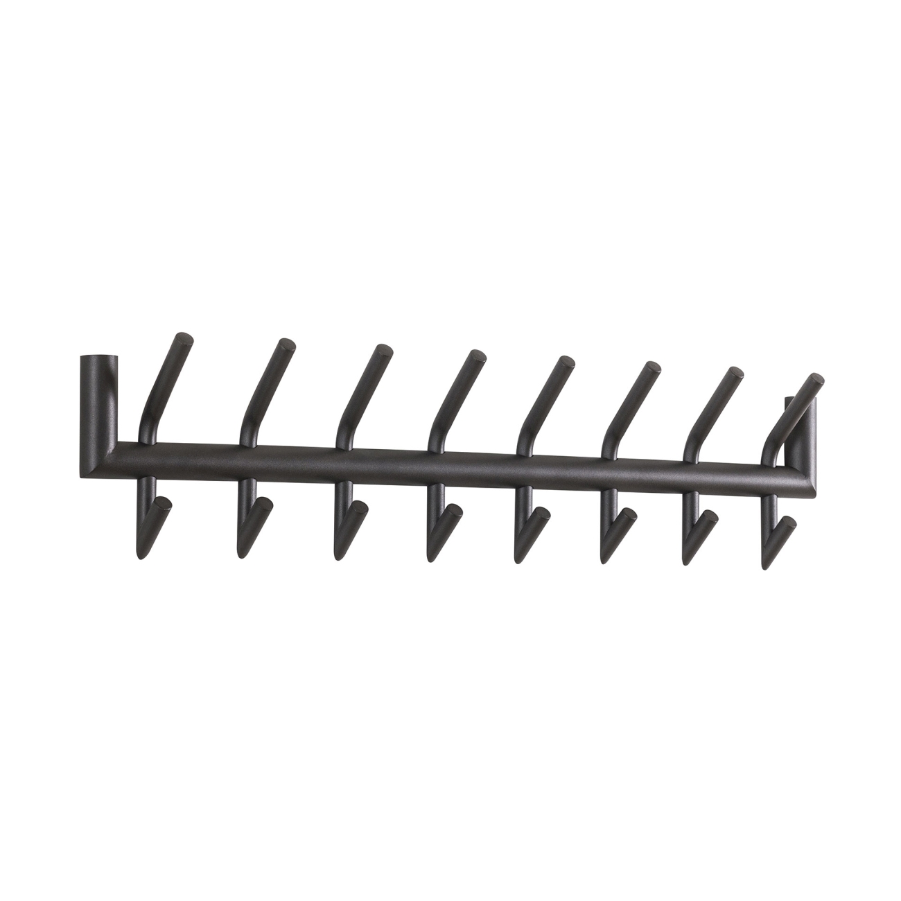 Garderobe Rundgravo - Metall Dunkelgrau, 8 Haken