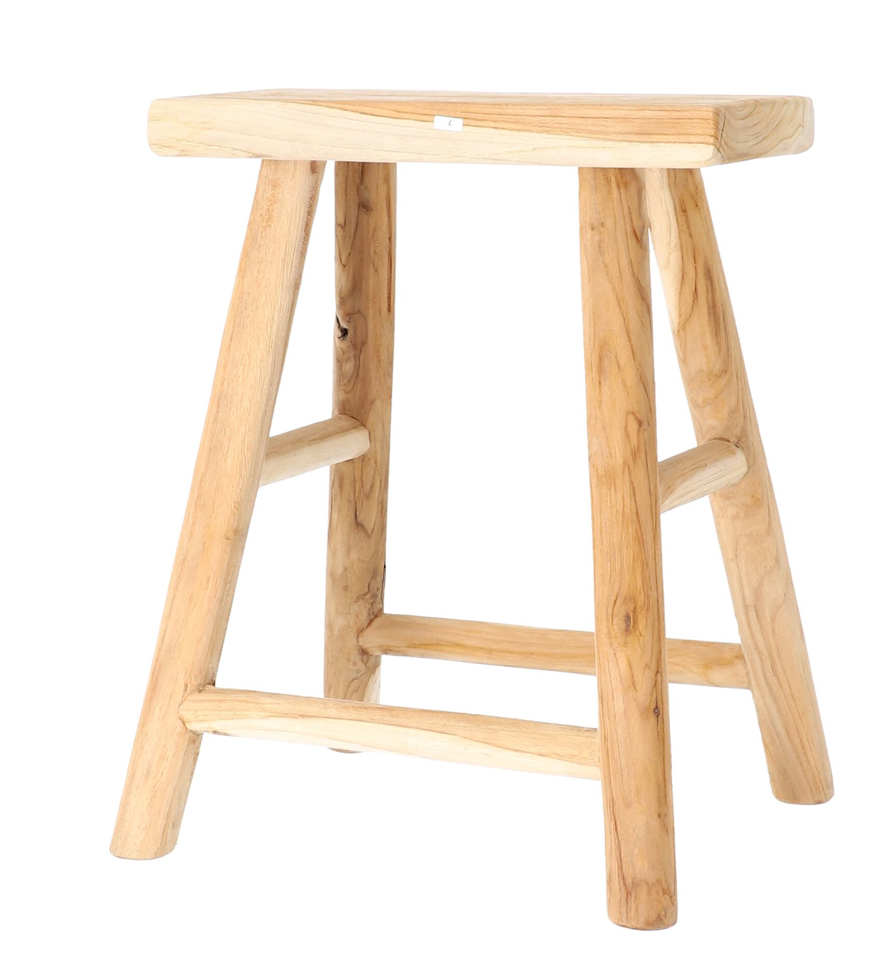 Hocker Dingklik aus Teakholz, 40 cm