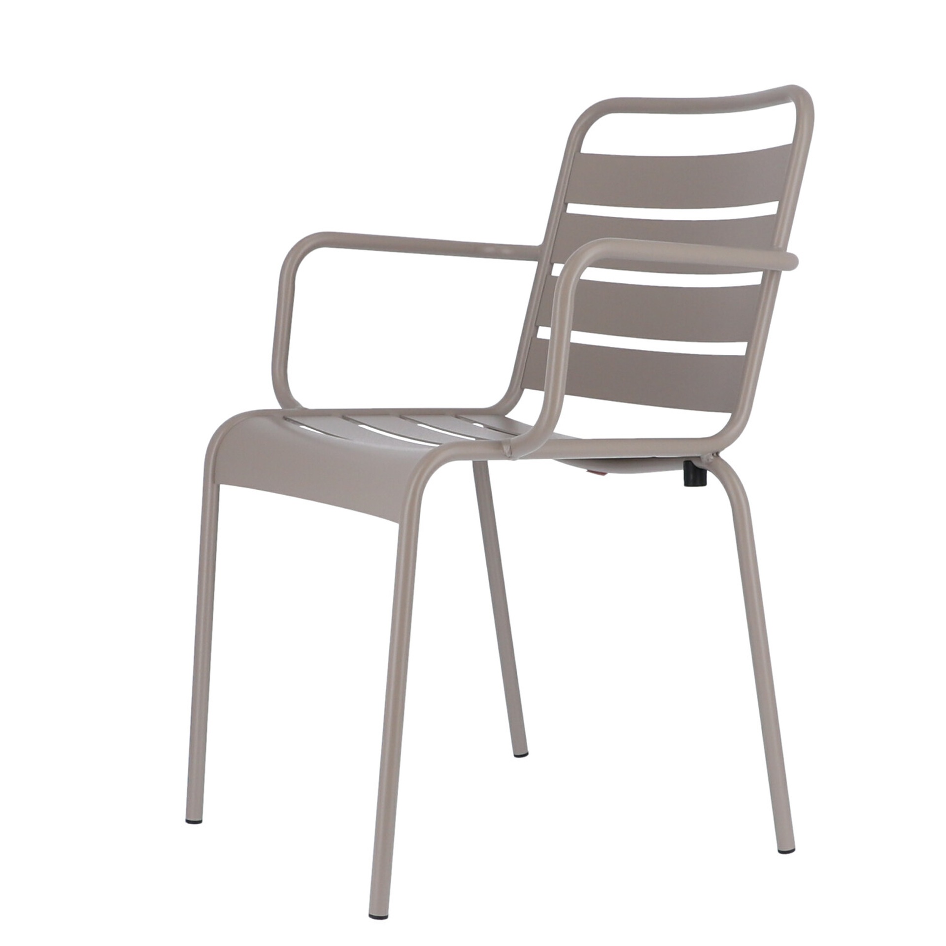 Stapelsessel Mya Metal aus Aluminium, Taupe Stapelsessel Mya Metal aus Aluminium, Taupe