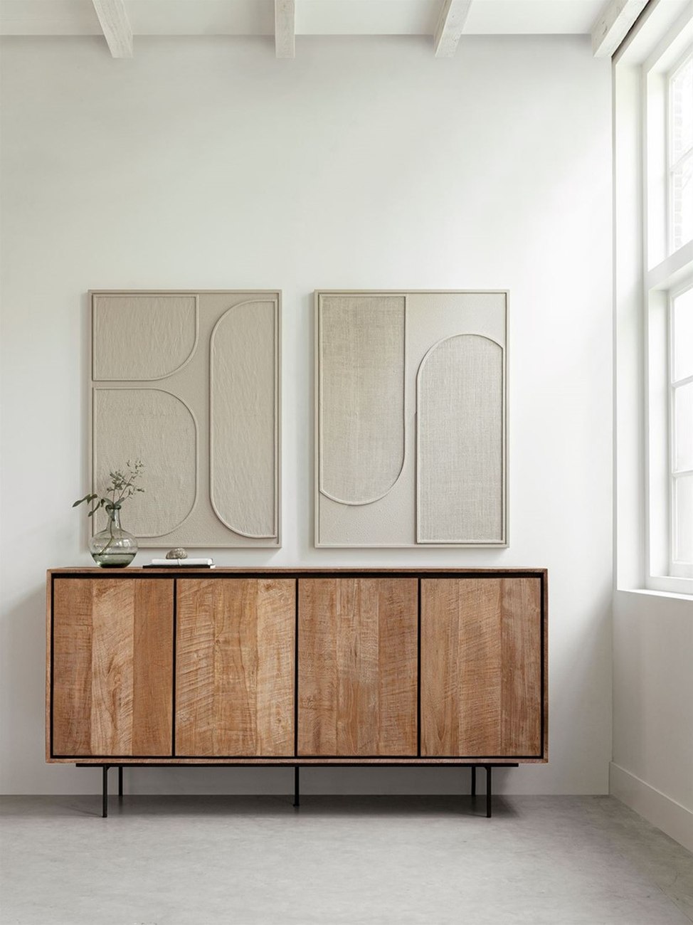 Sideboard Metropole aus recyceltem Teakholz, 220 cm