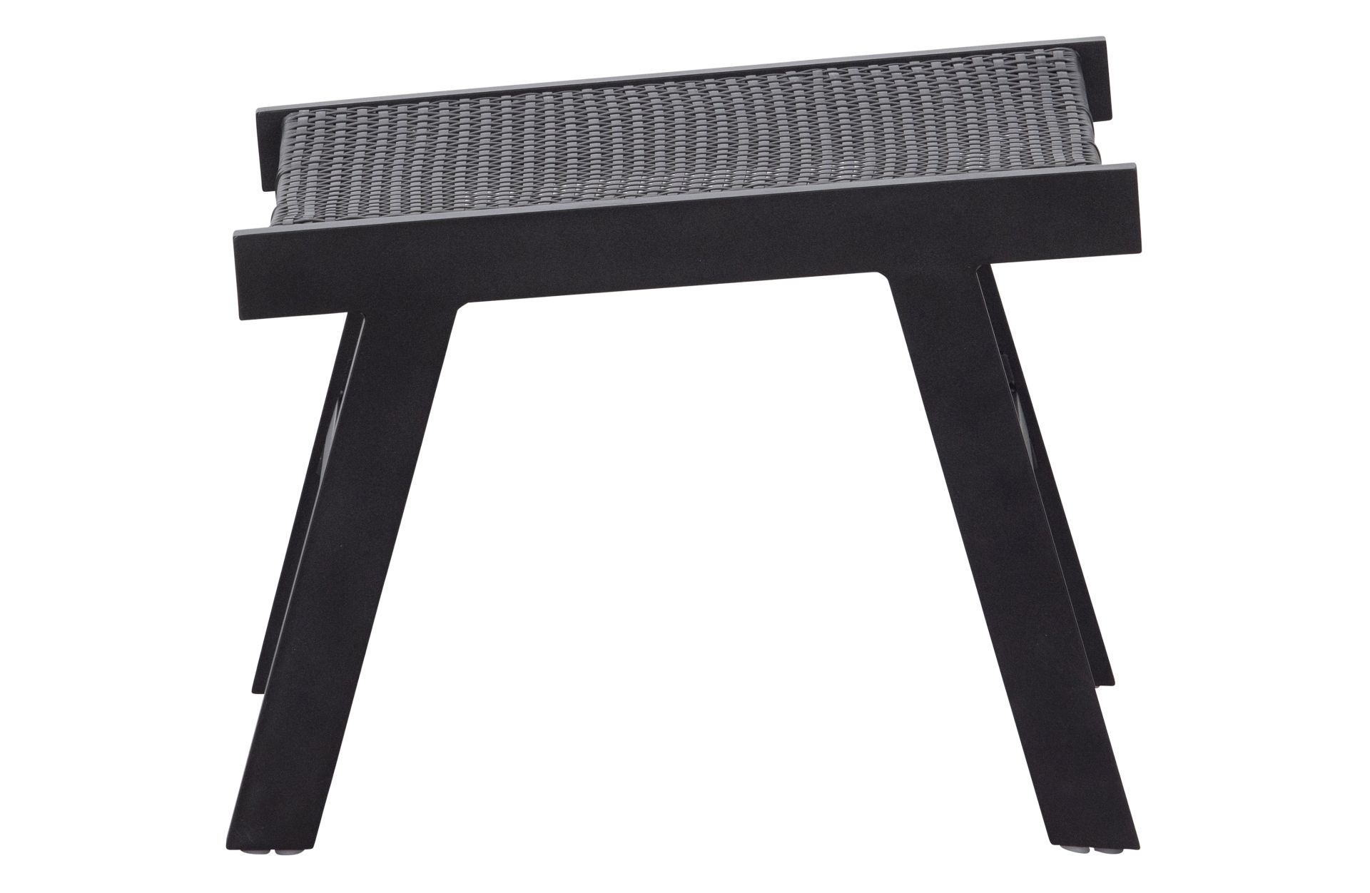 Hocker Puk aus Aluminium, Schwarz