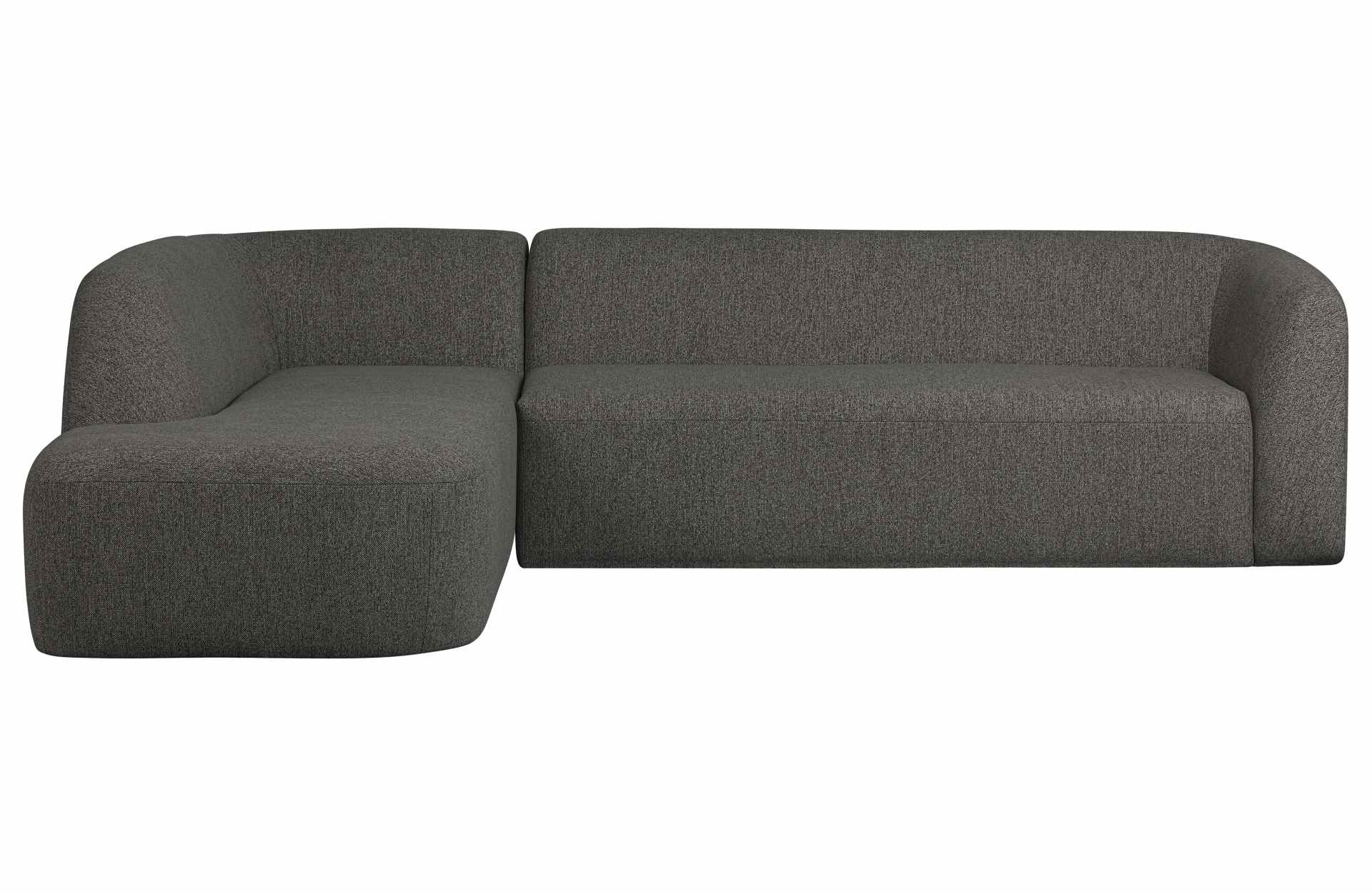 Ecksofa Sloping, Links, Dunkelgrau