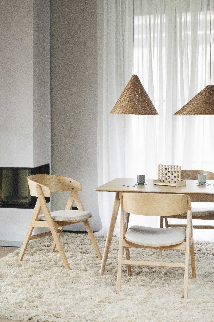 Esstisch Yumi Rechteckig 190x90cm, MDF Eiche Natur