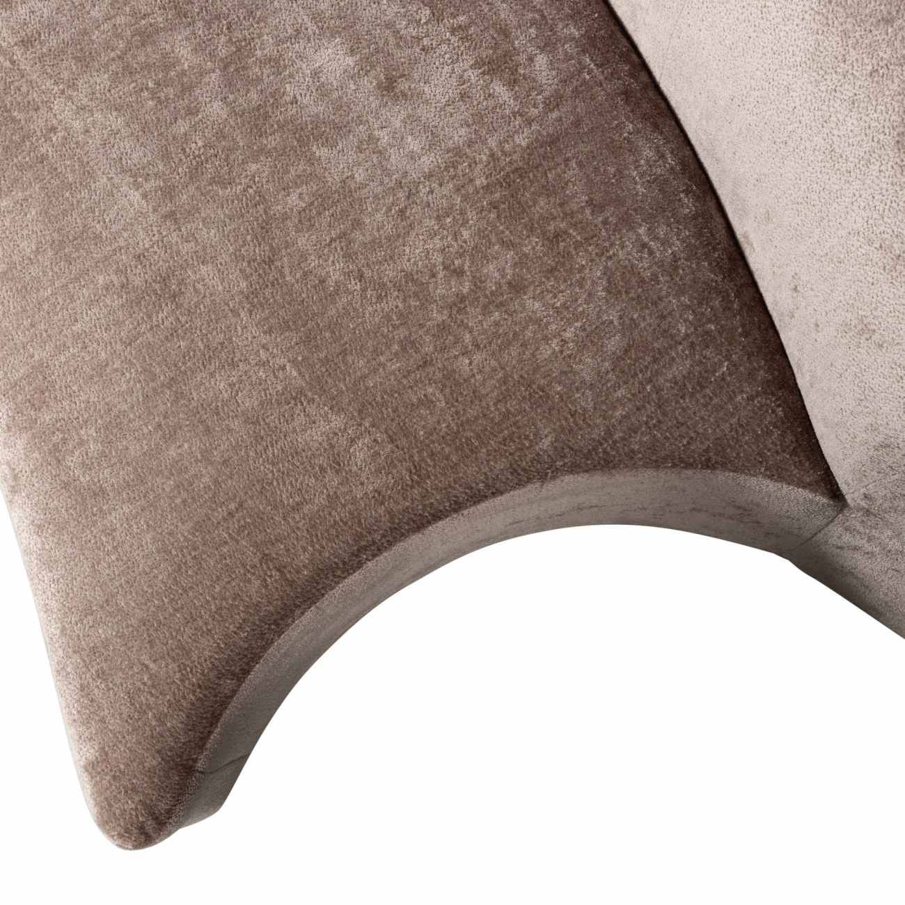 Sofa Popular aus Chenille-Stoff, Taupe