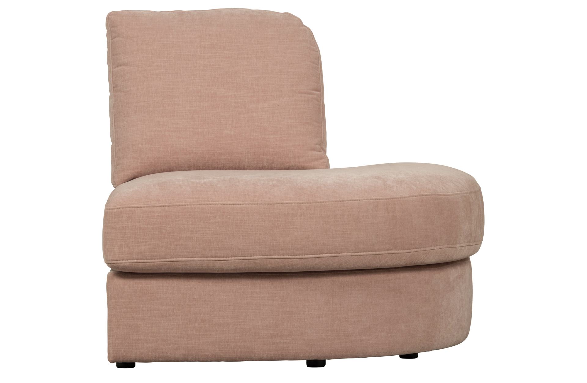 Modulsofa Family 1-Seat Eck-Element Rund Rechts, Rosa