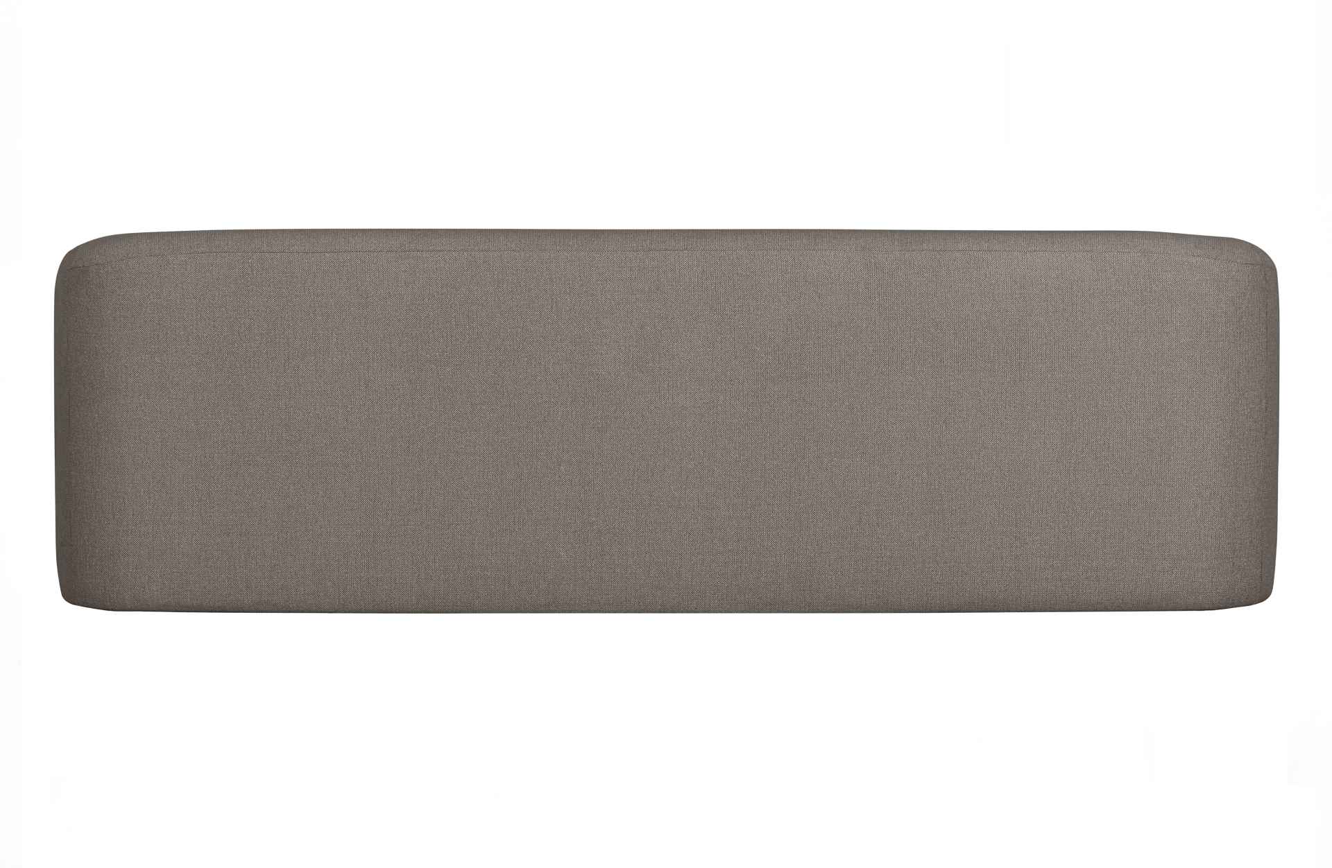 3-Sitzer Sofa Sloping aus Stoff, Grau