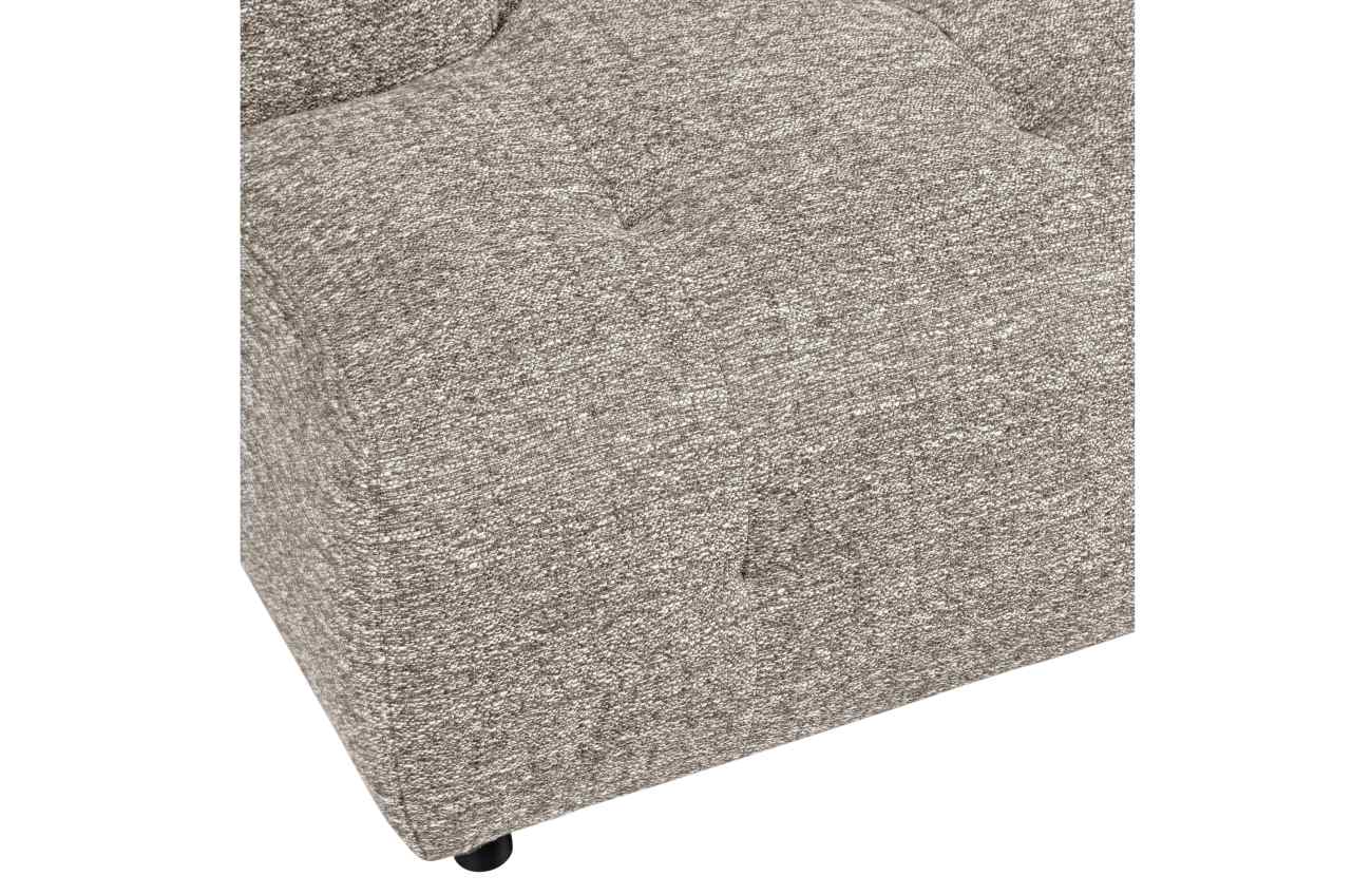 Modulsofa Louis Chaiselongue aus grobmaschigen Stoff Links, Hellgrau