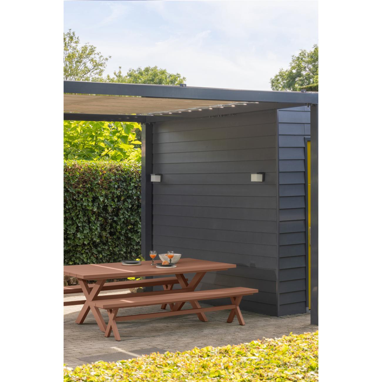 Gartenbank Delta aus Aluminium, Terra