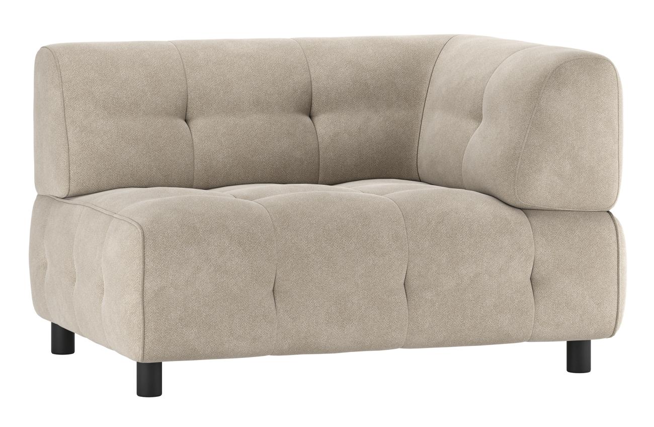 Modulsofa Louis aus gewebten Stoff Rechts, Creme