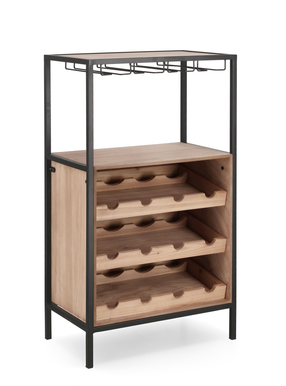 Weinregal Issac aus Metall, 50 cm