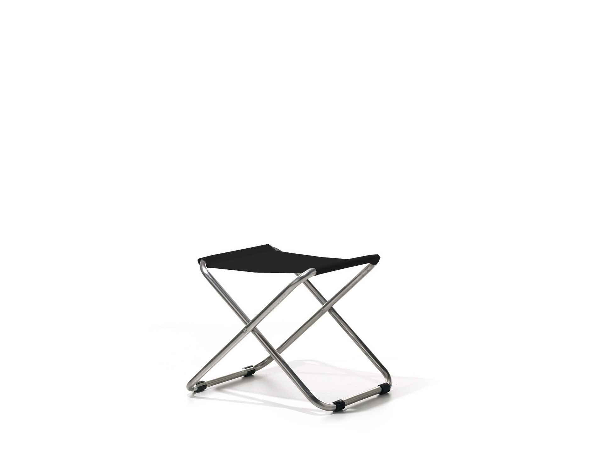 Hocker Chico aus Aluminium, Schwarz