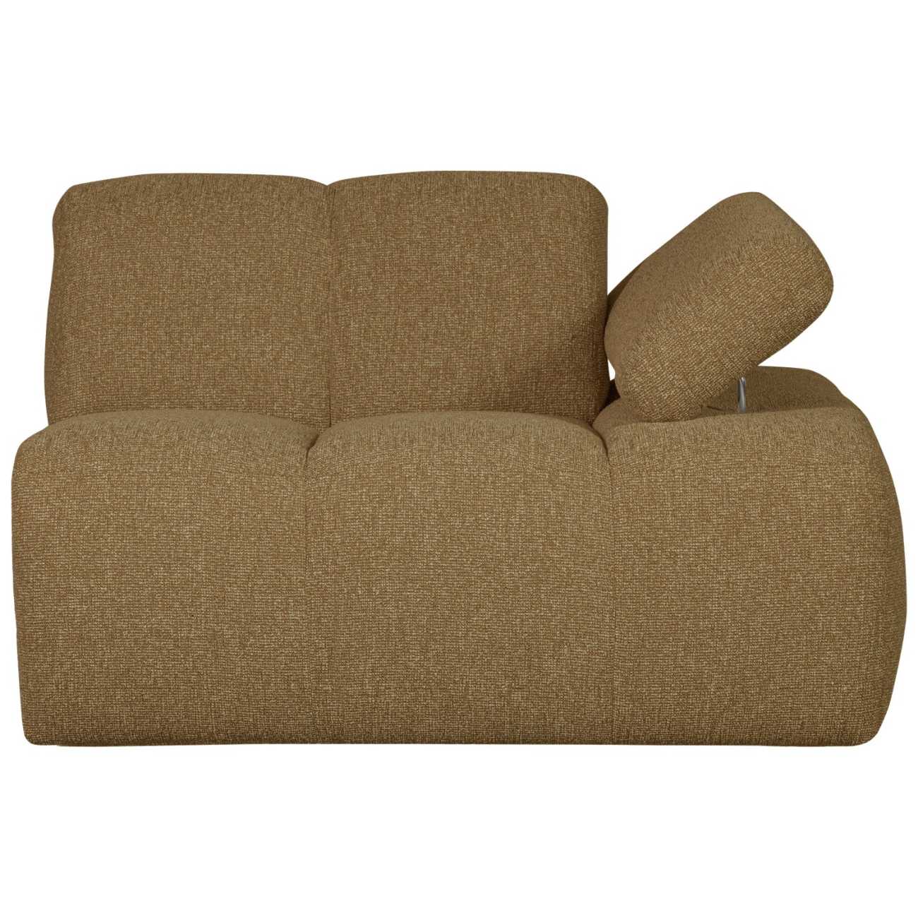 Modulsofa Mojo Boucle 1er Arm-Rechts, Gelb/Braun