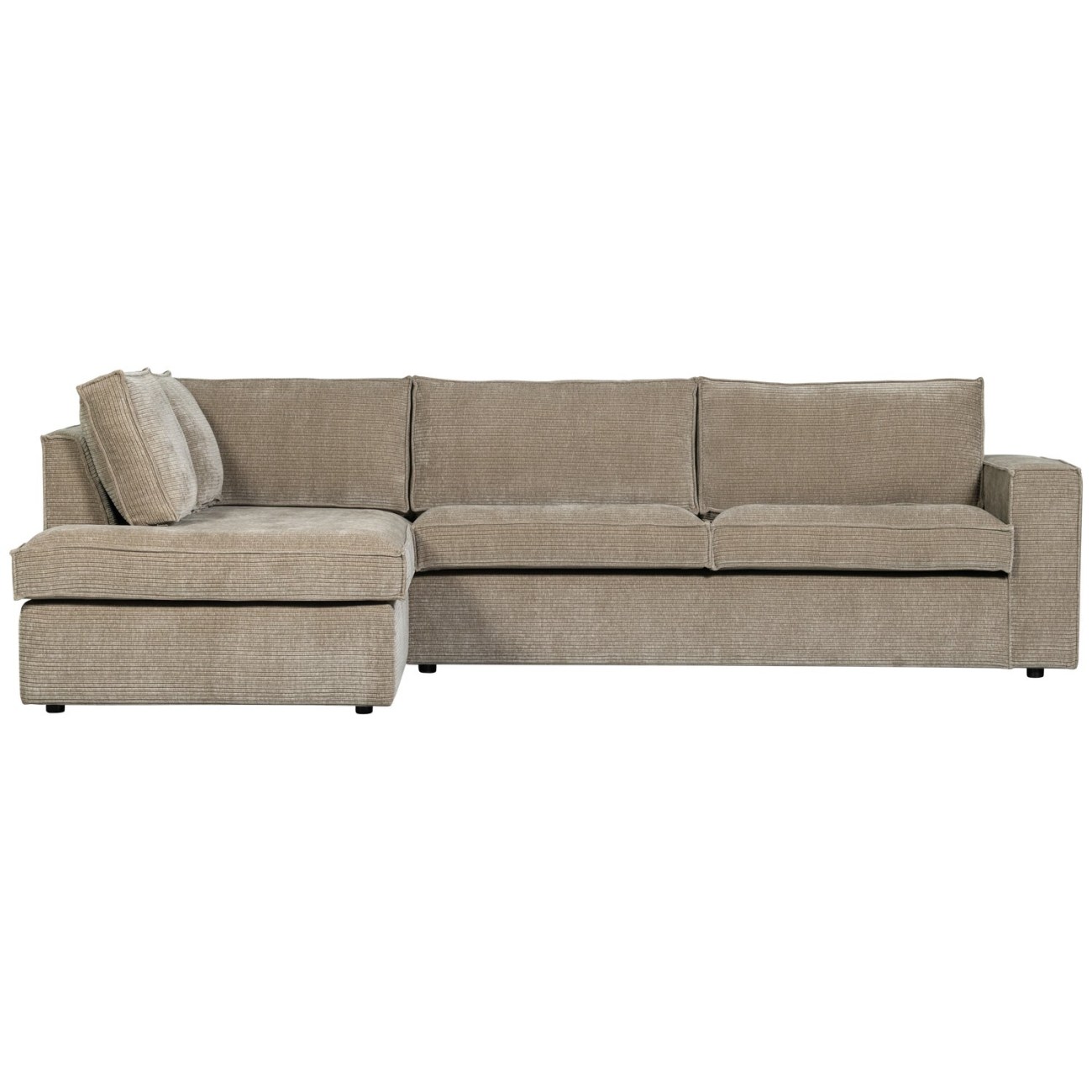 Ecksofa Hajo mit Cordbezug Links, Clay