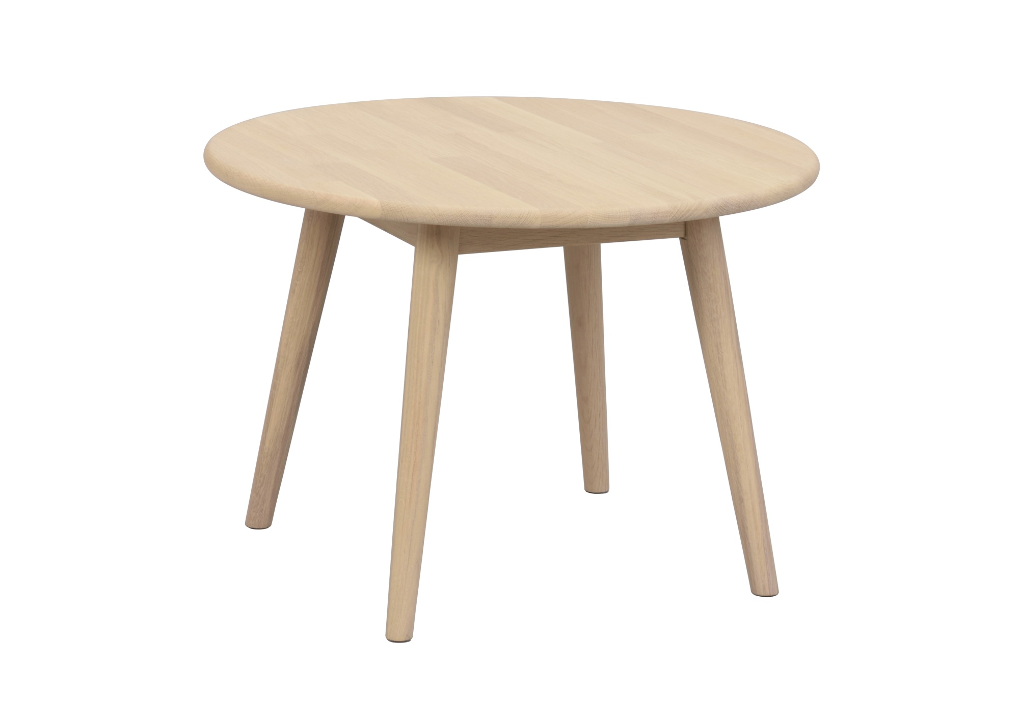 Couchtisch Tompkins Rund 60cm, Eiche Weiß pigmentiert
