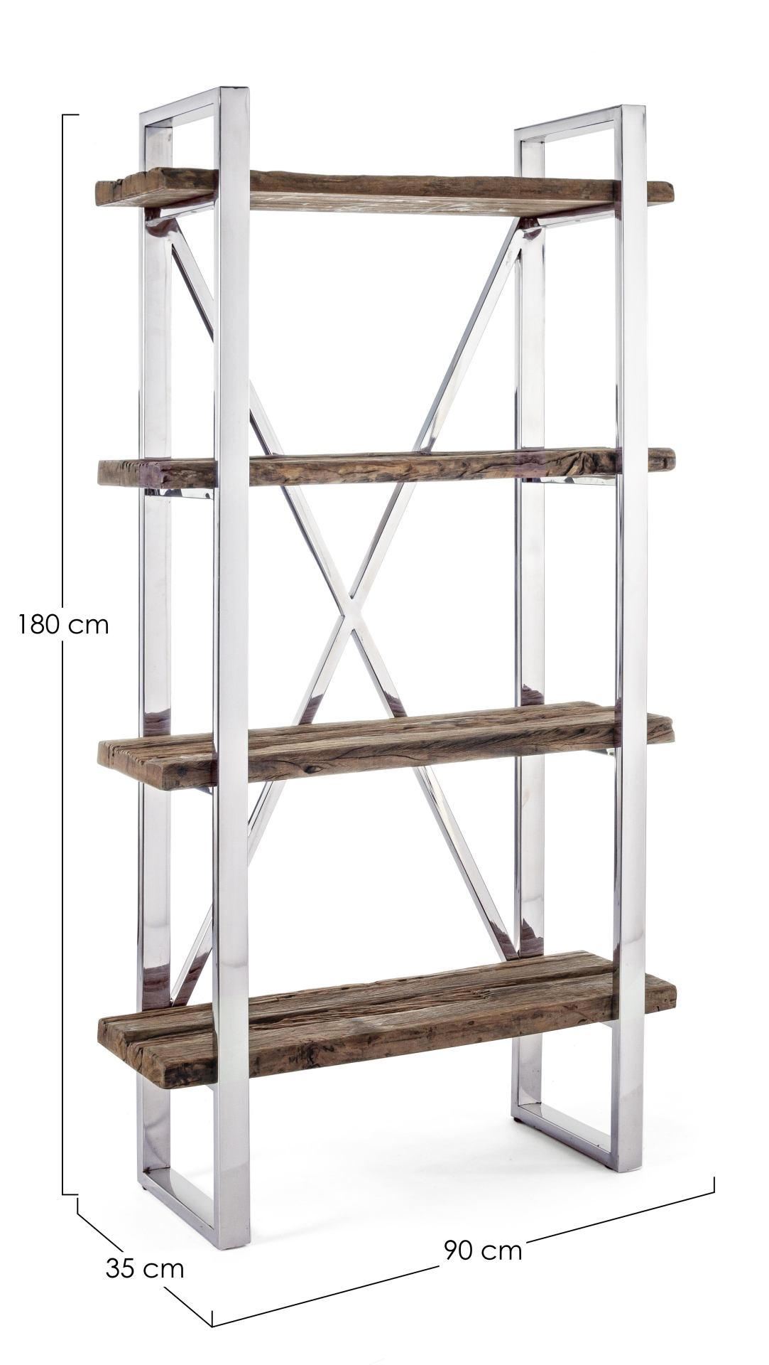 Bücherregal Stanton aus recyceltem Holz