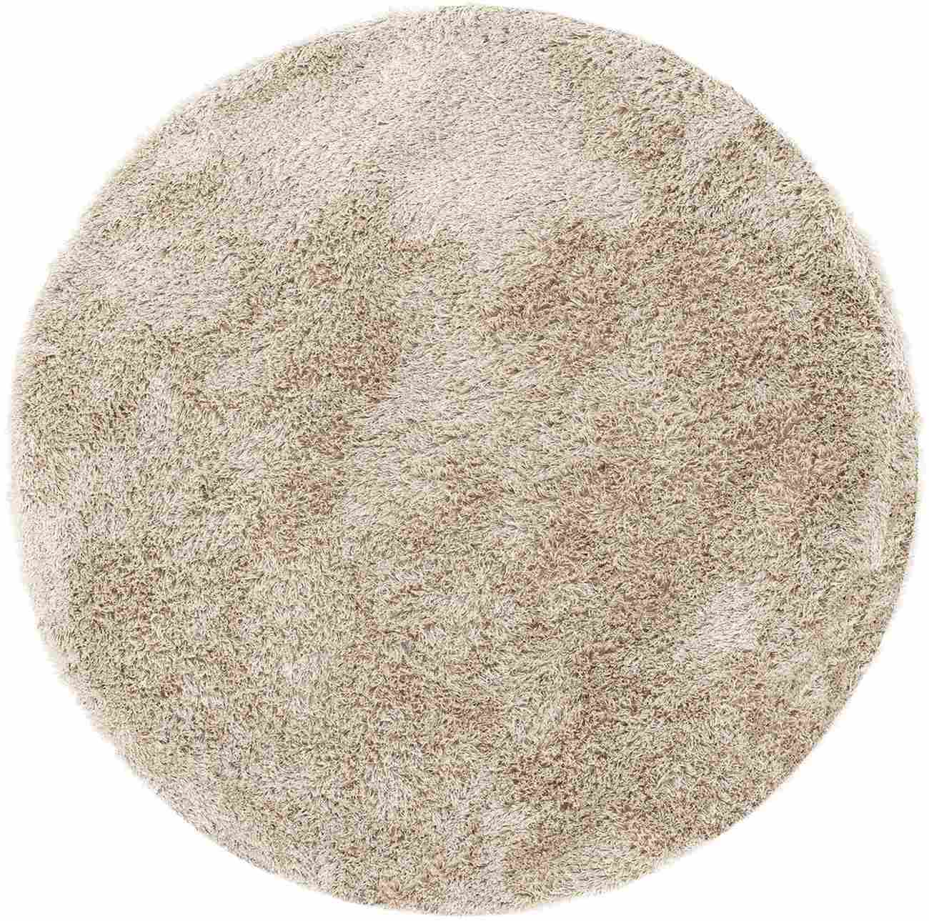 Teppich Crown aus Stoff Rund Ø 150 cm, Beige