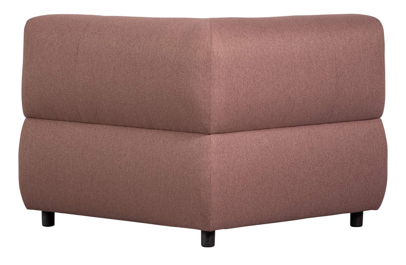 Modulsofa Louis Eck-Element aus gewebten Stoff, Rosa