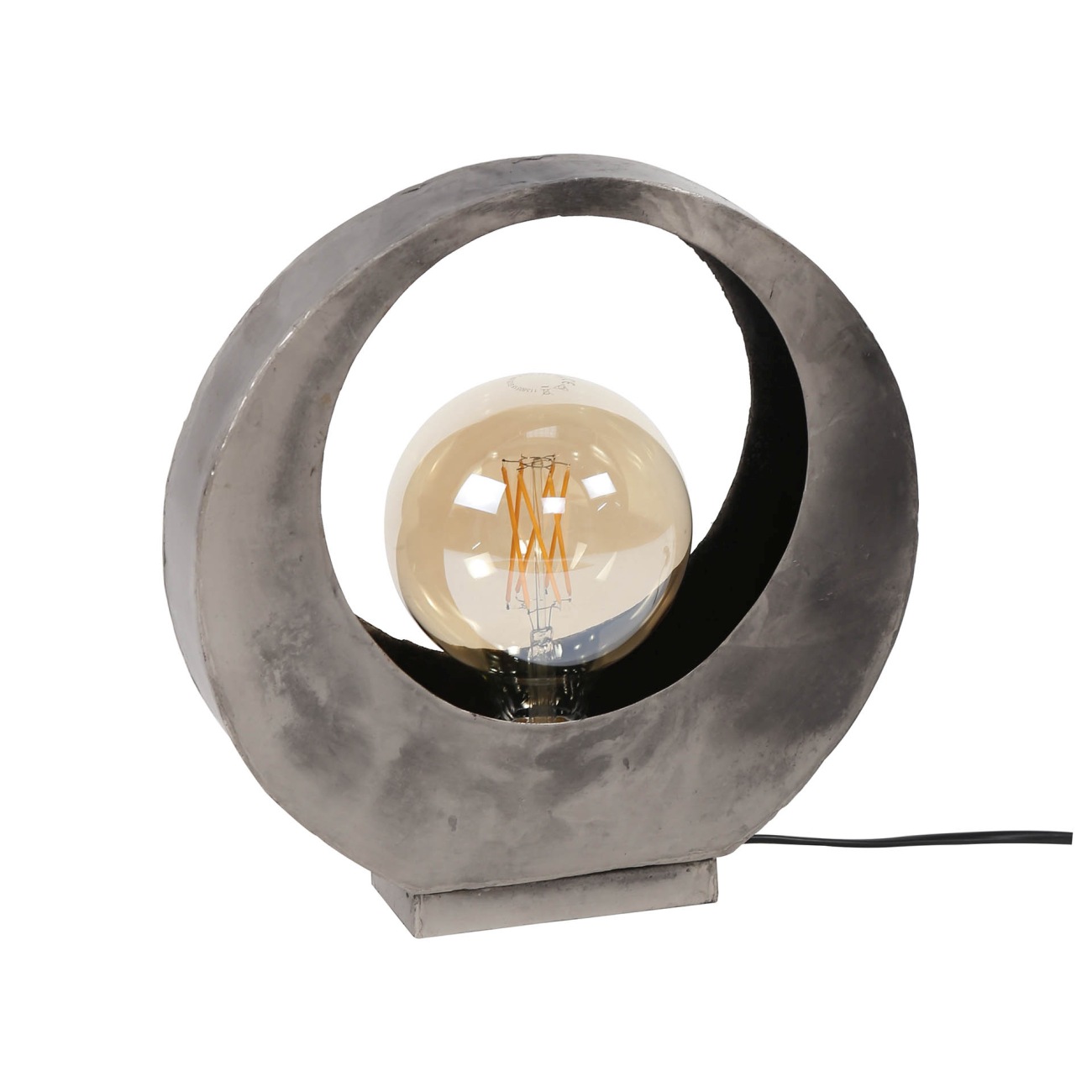 Tischleuchte Meswil - Metall in Antiksilber, inkl. LED