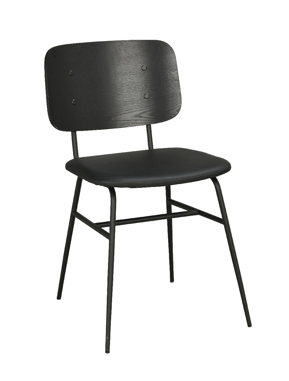 Stuhl Brent 2er Set, Esche Schwarz