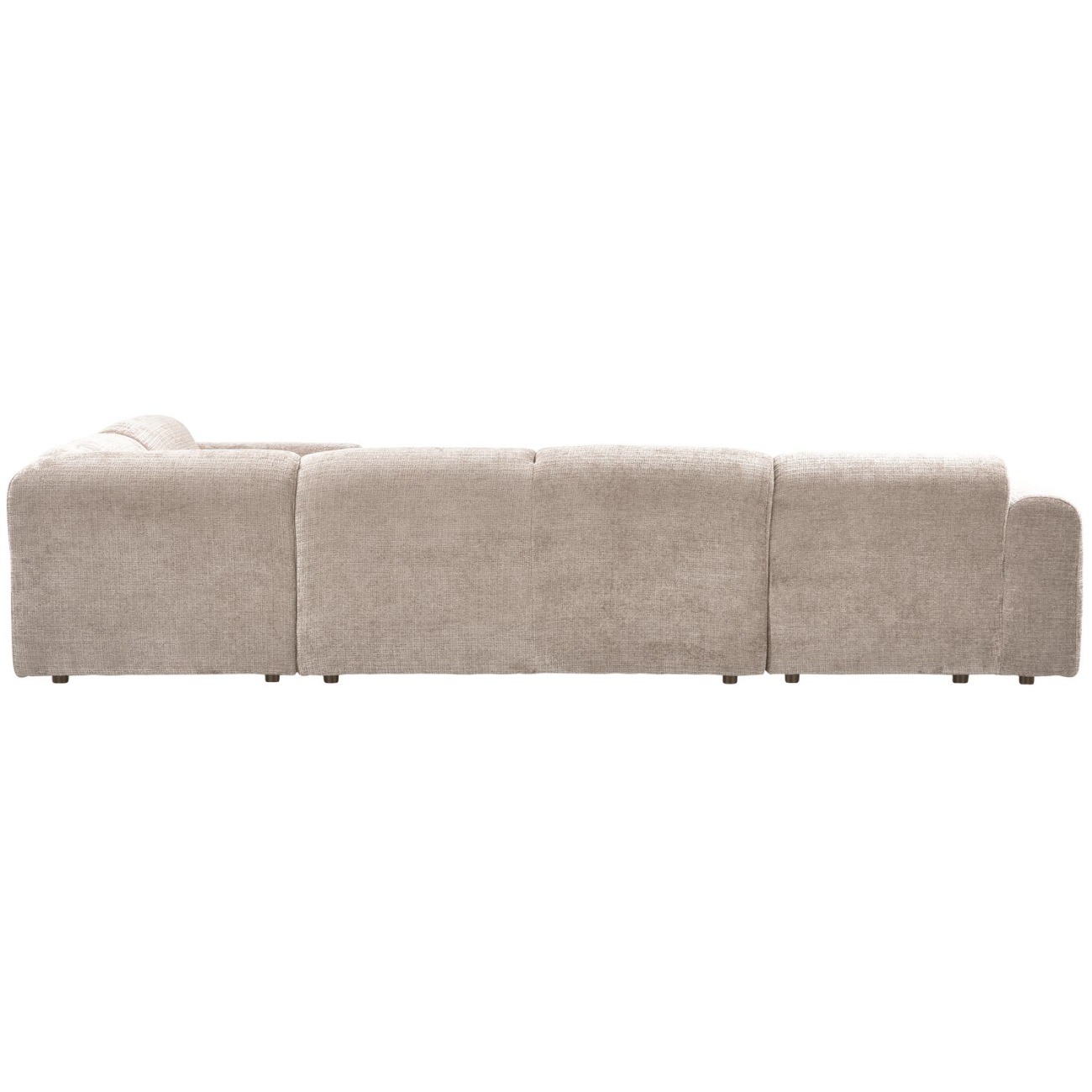 Ecksofa Cloud aus Chenille-Stoff Rechts, Natur