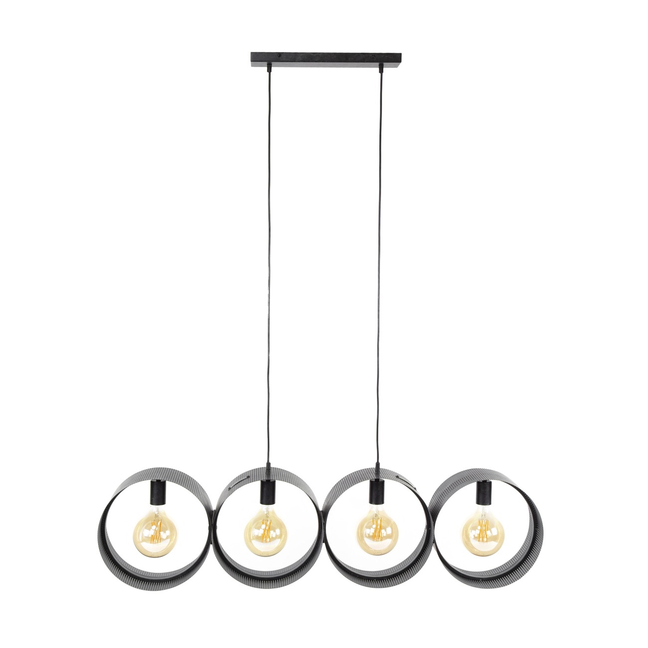 Hängeleuchte Jaranira, 4-flammig, Metall Anthrazit, Ø 30 cm, inkl. LED
