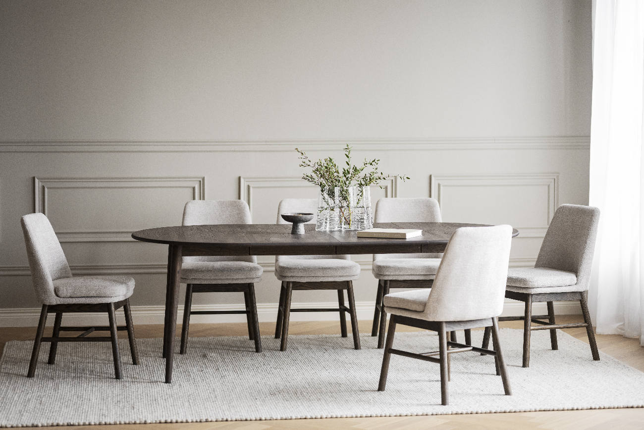 Ausziehtisch Tyler Oval 170/210cm, Eiche Braun