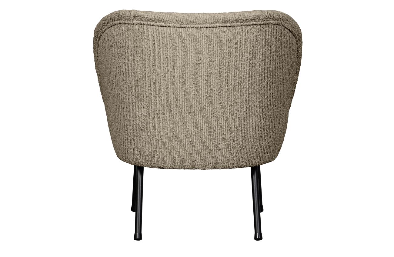 Sessel Vogue aus Boucle-Stoff, Beige