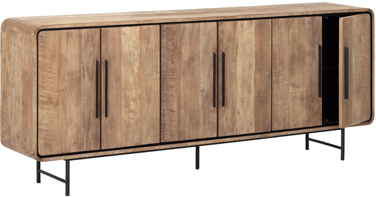 Sideboard Evo aus recyceltem Teakholz, 220 cm