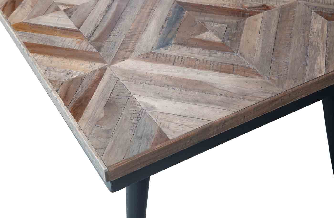 Couchtisch Rhombic aus recyceltem Teakholz