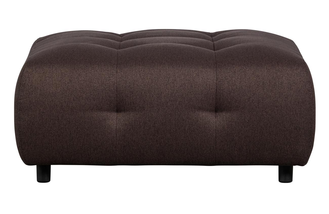 Hocker Louis aus Flachgewebe, Braun