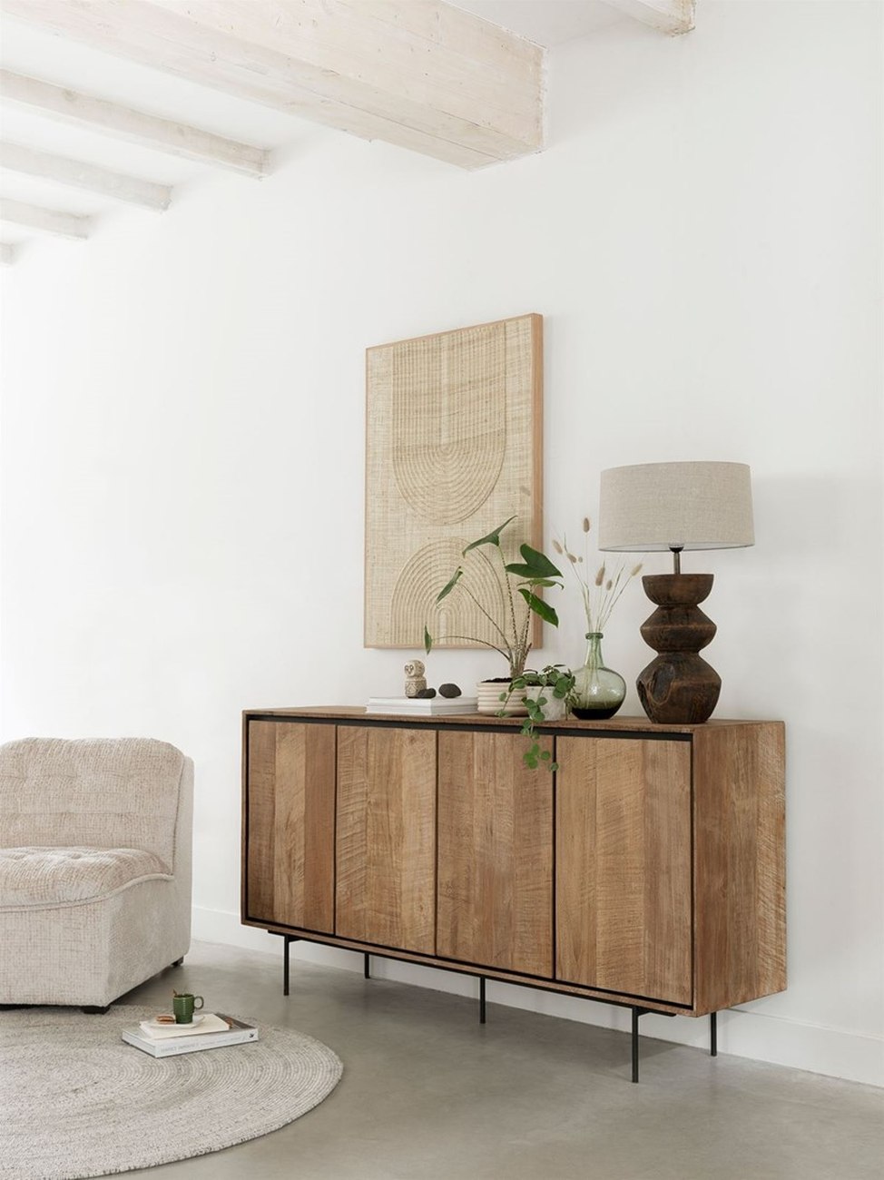 Sideboard Metropole aus recyceltem Teakholz, 180 cm